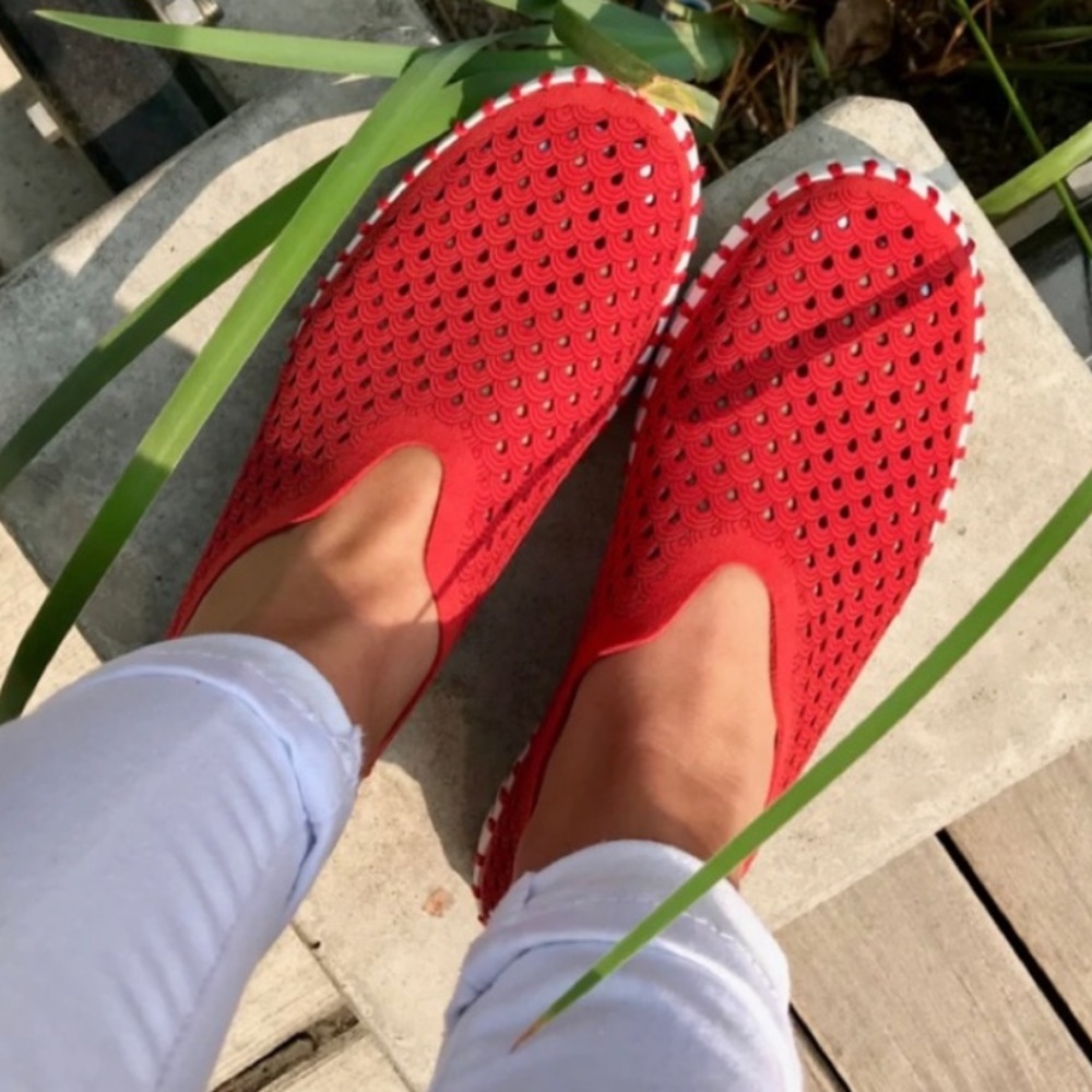 Ilse Jacobsen Tulip 139 Laser Cut Slip On Sneakers